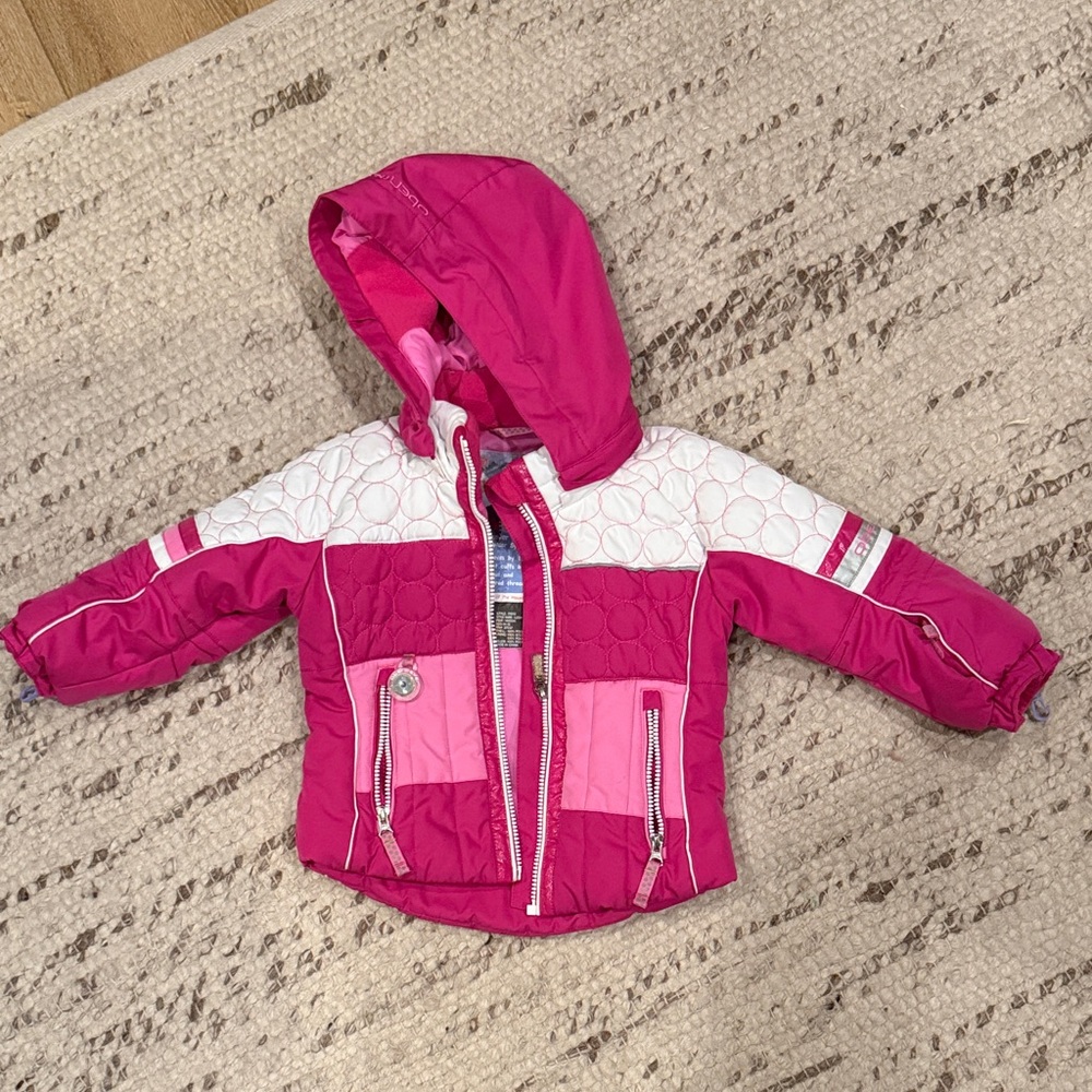 Obermeyer Pink Jacket with White Accents